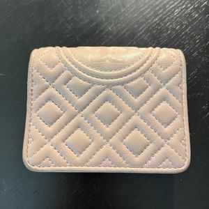TORY BURCH Fleming Bi-Fold Mini Wallet (shell pink)